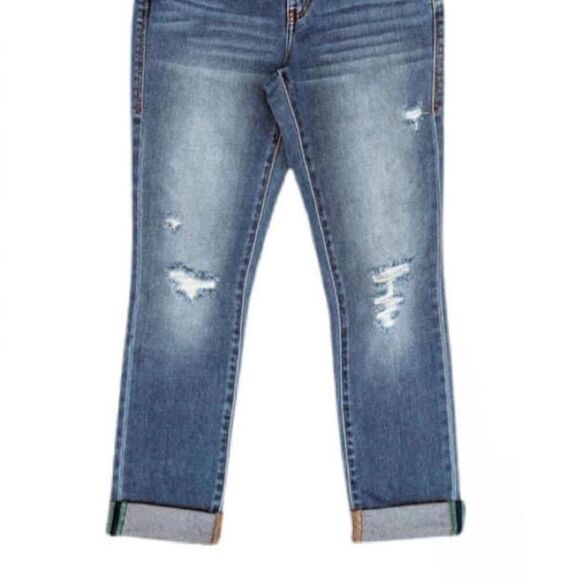 NEW Tags Lularoe NWT Boyfriend Denim Light Blue Distressed Wash 42 Jeans - Picture 3 of 5